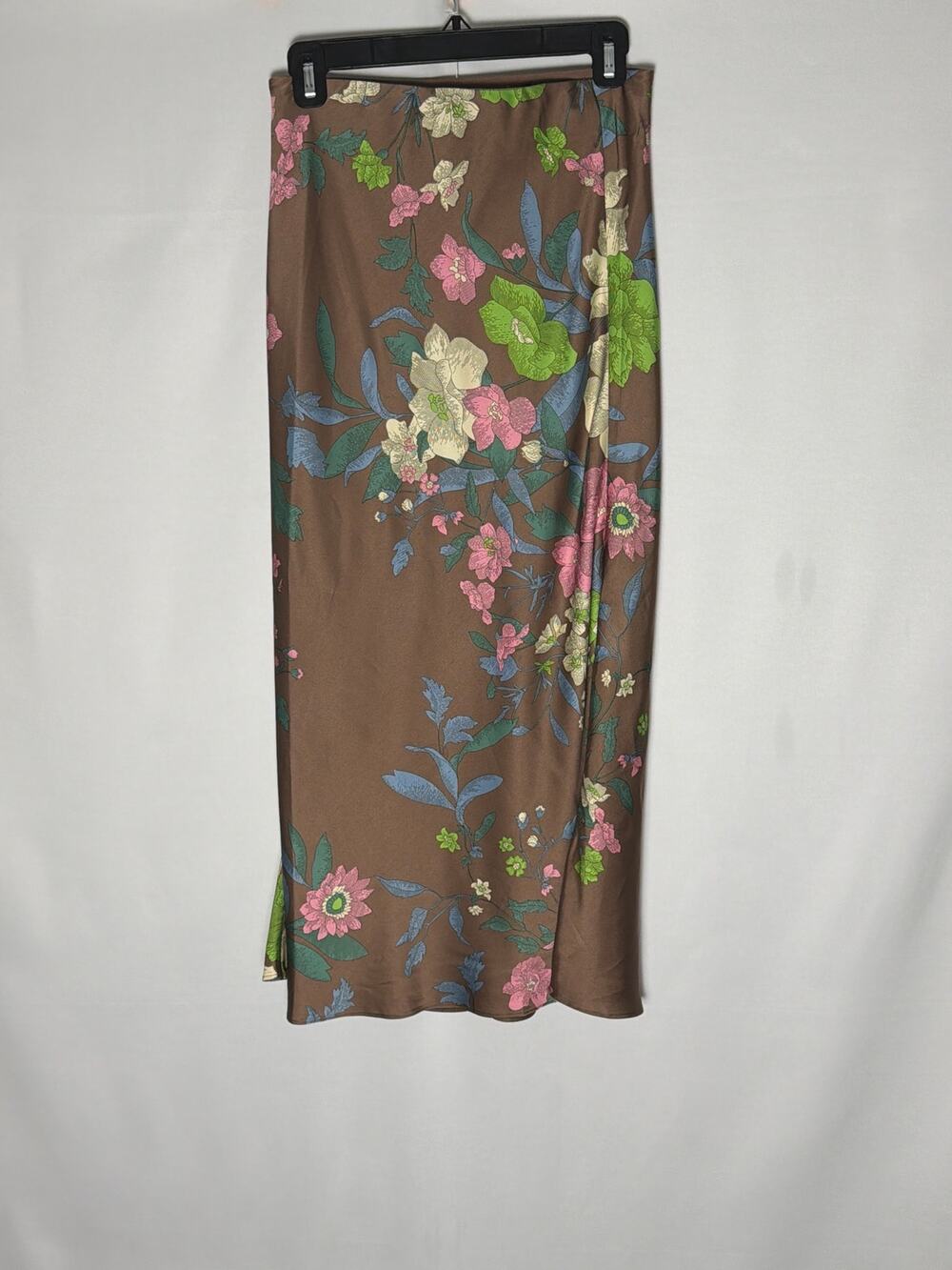 Brown Multicolored Floral Current Air Midi skirt